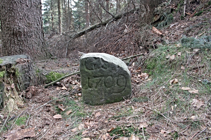 13.....více než 300 let staré hraniční kameny mezi panstvím Lemberk a Grabštejn ....